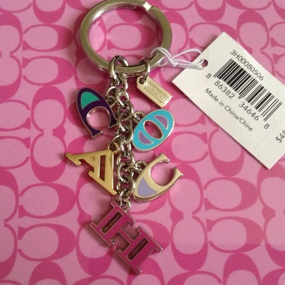 Coach letters keychain