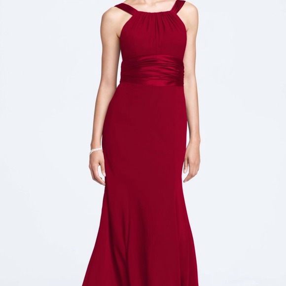 Long red formal dress
