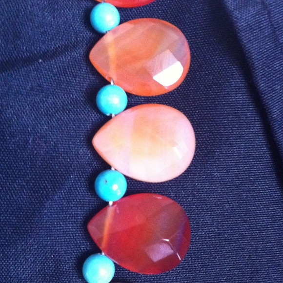 🔴 SOLD🔴  Genuine  Coral Turquoise Necklace - Picture 3 of 4