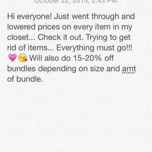 Sale sale sale!!! All items must go!!!💖