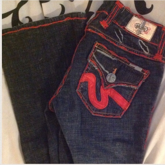 Red Laguna beach jeans