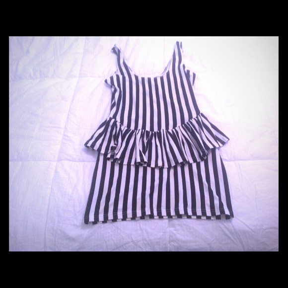 Forever 21 striped peplum dress.