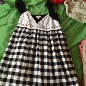 Shirt black and white