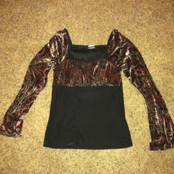 Brown/Black Long-Sleeve Shirt