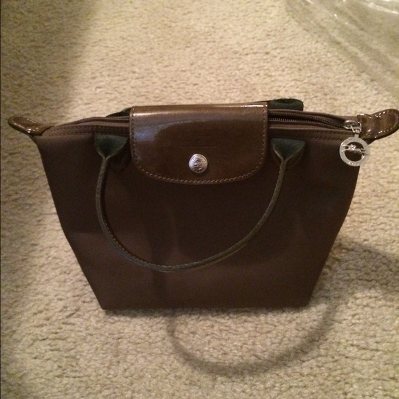 Mini small brown longchamp