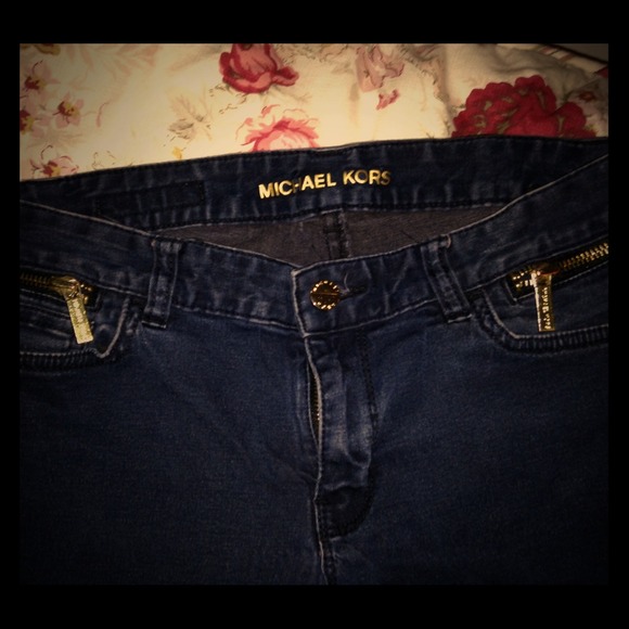 Michael Kors Denim - REDUCED!!!! Michael Kors gold zipped jeans
