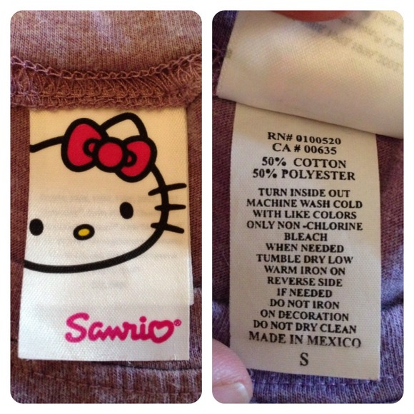 🚫Sold🚫"Hello Kitty" graphic tee sz S. Lavender! - Picture 3 of 3
