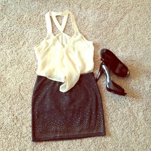 Grey Bodycon Skirt