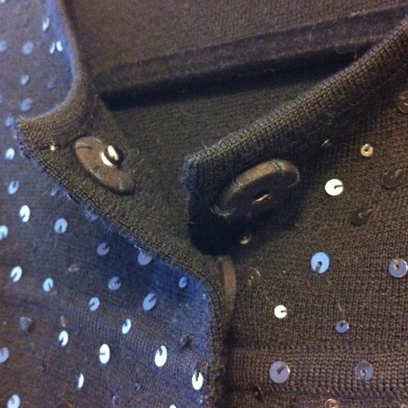 BCBG black sequined cardigan - Picture 2 of 3