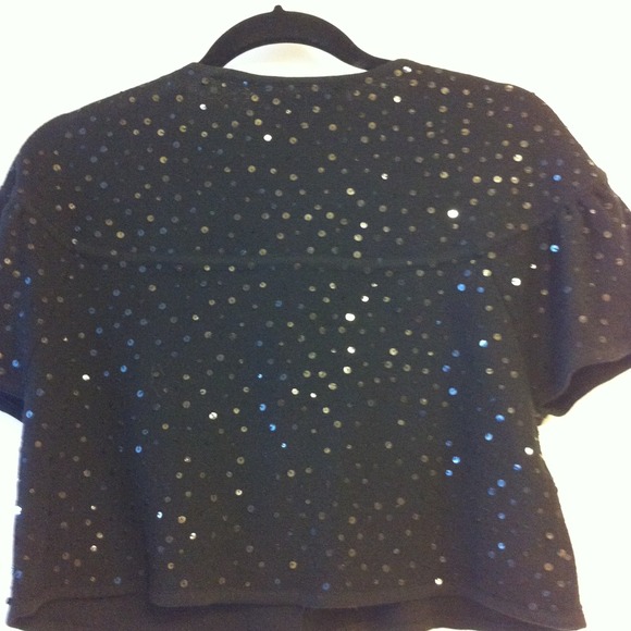 BCBG black sequined cardigan - Picture 3 of 3