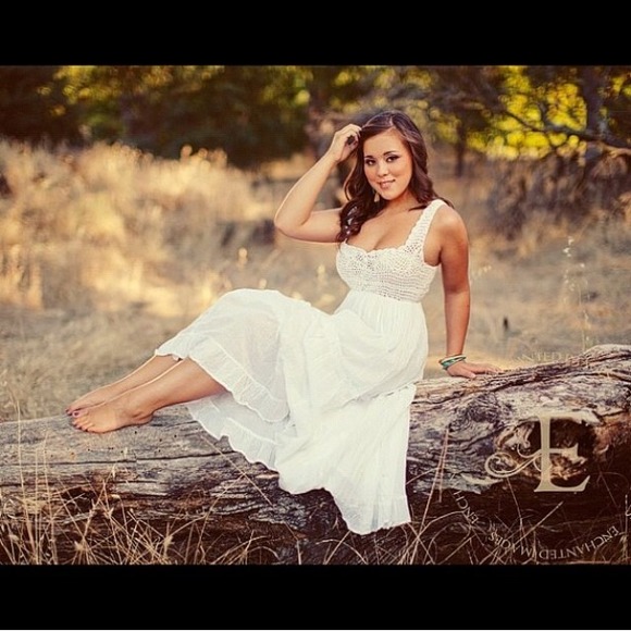 American rag white crochet dress