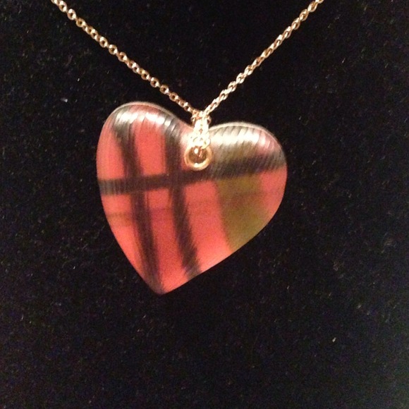 Plaid Heart Necklace