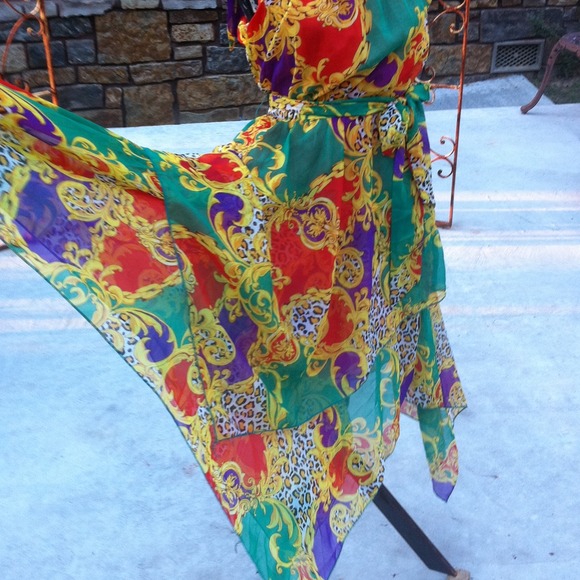 Host Pick4xLeopard chain & scroll layered dress - Picture 2 of 4