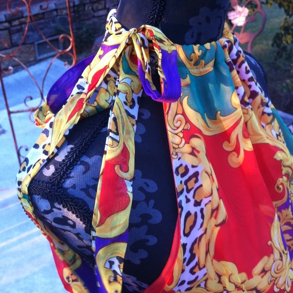 Host Pick4xLeopard chain & scroll layered dress - Picture 3 of 4