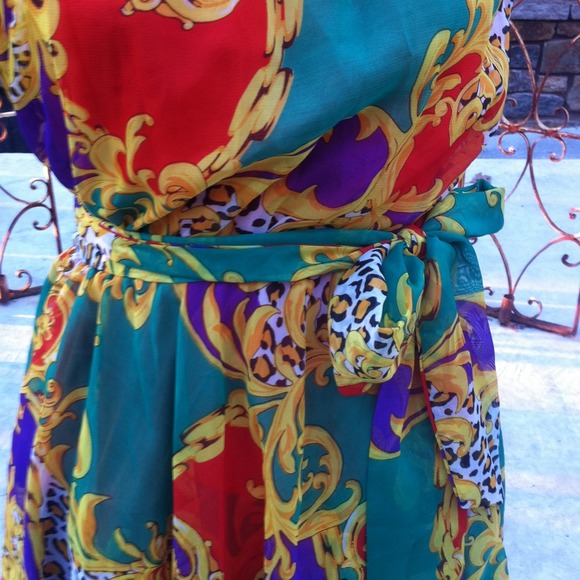 Host Pick4xLeopard chain & scroll layered dress - Picture 4 of 4