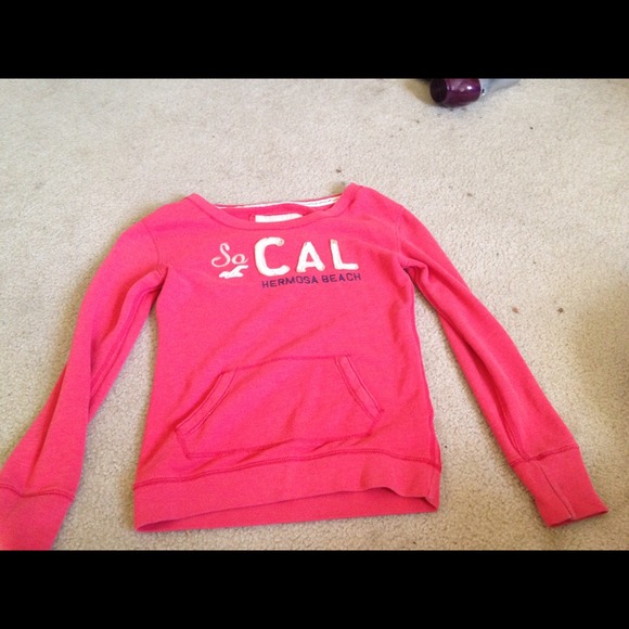 Coral hollister sweater