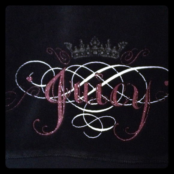 Juicy Couture velour track suit in navy blue