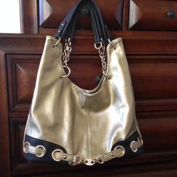 Golden and brown bag