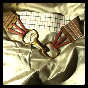 SALE! Anthropologie horsebit belt with leather