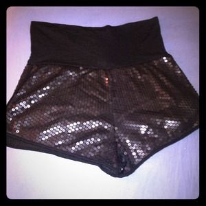 BCBG Black Sequin Party Shorts!