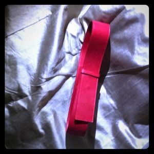 Sleek red Halston Heritage belt