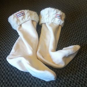 Hunter rainboot white knit liners