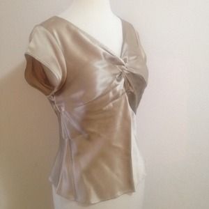 NWOT Champagne Silk Top