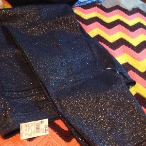 Sparkle Silver Jeans&embroidered jeans
