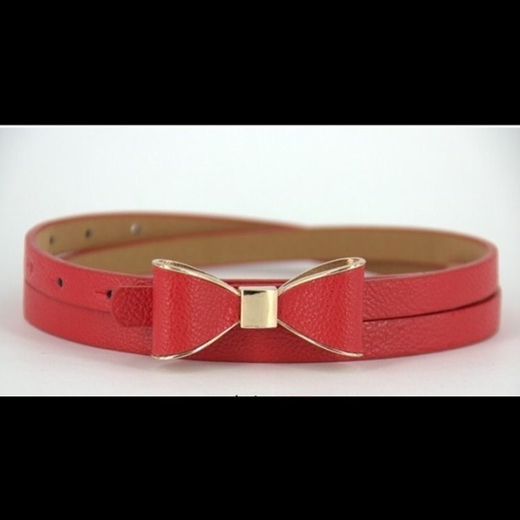 Red Bow Belt (One Size Fits XS-L)