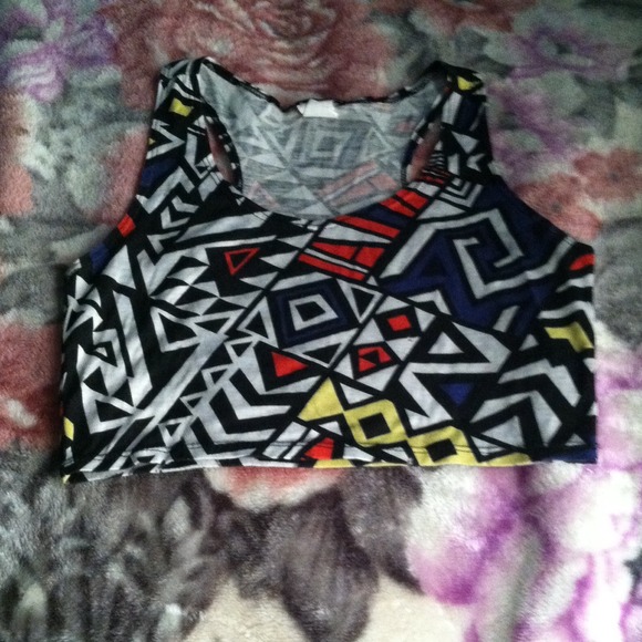 Tribal print crop top