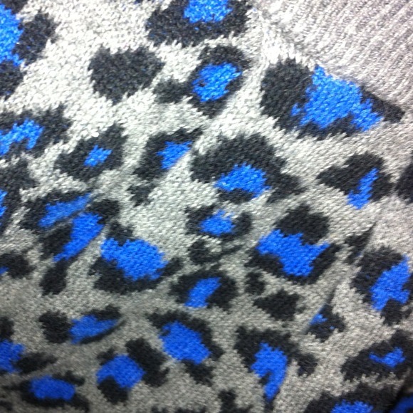 ❌TRADED❌ Blue and grey leopard print knit skirt - Picture 3 of 3