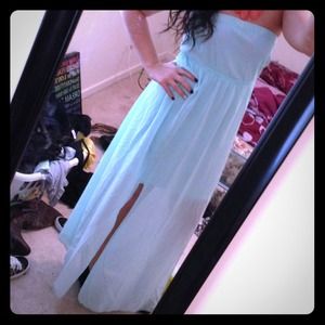 Maxi dress and statement necklace