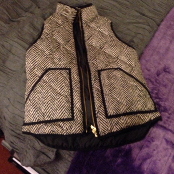 J crew herringbone vest