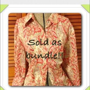 Sold🎈💃🎉🎊😜Chaps Paisley Printed Top Size 1X