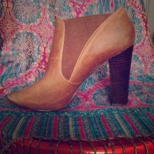 Brown Open-Toe Heals