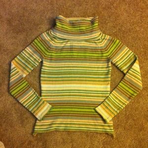 GAP STRETCH STRIPE TURTLE NECK
