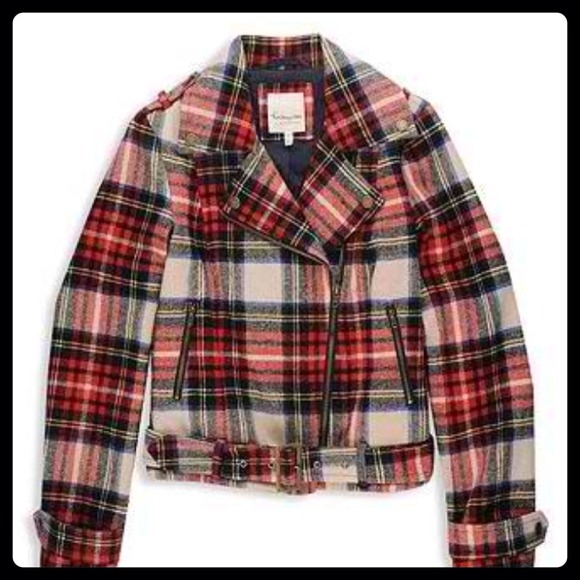 ❤️PM Editor Pick❤️Plaid Moto Jacket