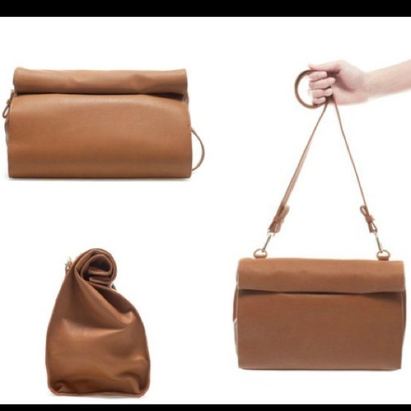 Zara Basic Messenger Bag - Tan