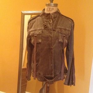 BeBe grunge Moto jacket with strap