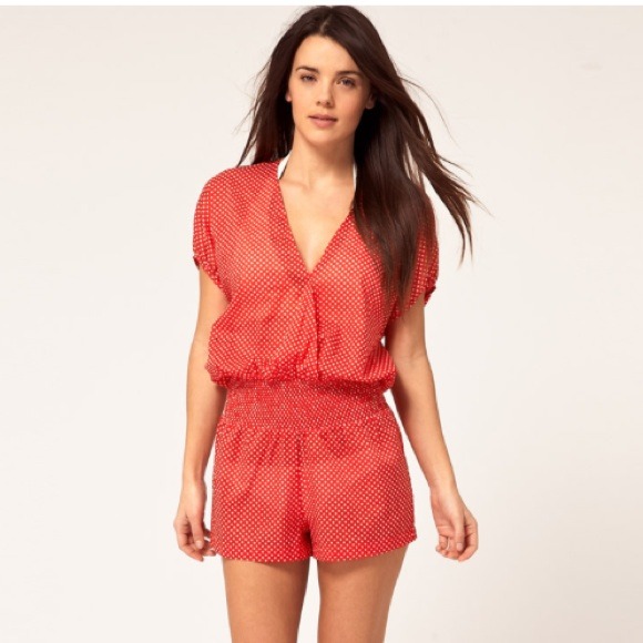 Juicy Couture Red & White Polka Dot Cover Up. LOVE