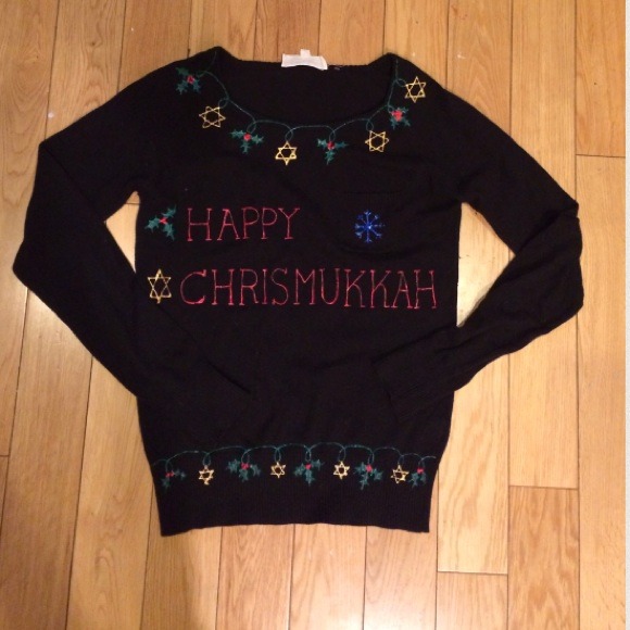 One of a kind Ugly Sweater! Happy Chrismukkah!🎄🎅