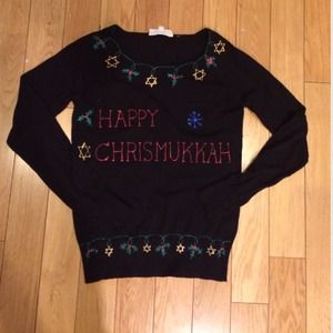 One of a kind Ugly Sweater! Happy Chrismukkah!🎄🎅