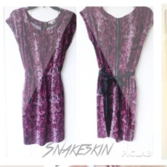 New purple snake skin print dress