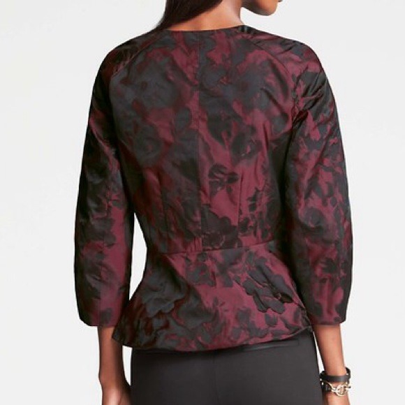 🎉HP 12/20/13🎉 ANNTAYLOR - floral peplum jacket - Picture 2 of 3