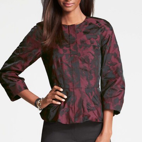 🎉HP 12/20/13🎉 ANNTAYLOR - floral peplum jacket - Picture 3 of 3