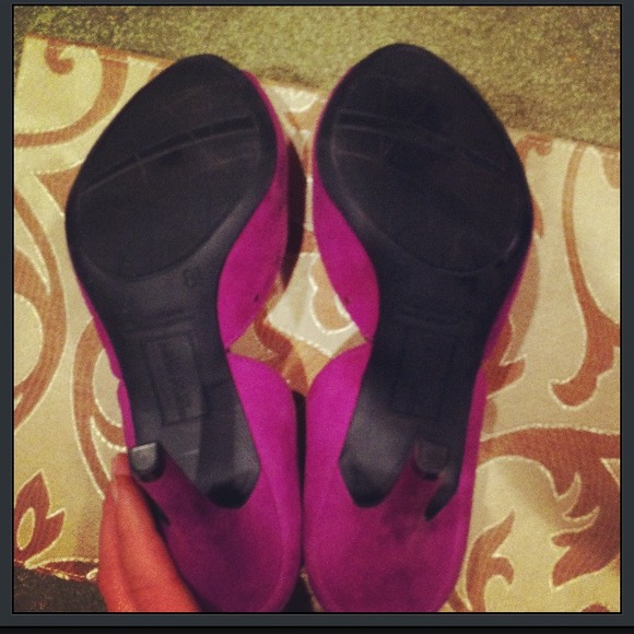 Studded Magenta Christian Siriano Heels - Picture 2 of 4