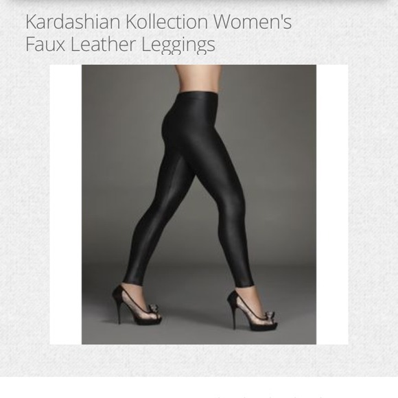 Kardashian Leather Faux Leggings