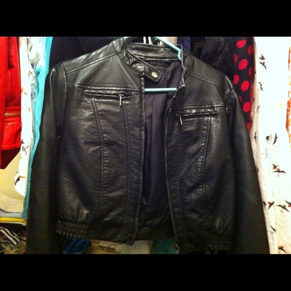 Leather moto jacket