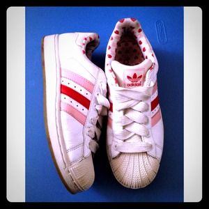 I Love You Pink and Red Adidas