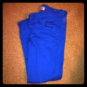 Blue skinny pants